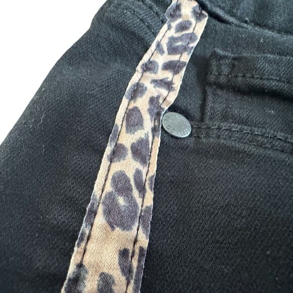 Paige Jeans Women's Size 27 Black Hoxton Ankle Animal print Skinny 1096 - Picture 8 of 15